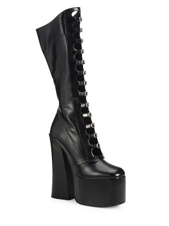 The Marc Jacobs Kiki Strappy Leather Platform Boots | SaksFifthAvenue