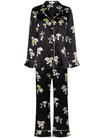 Olivia Von Halle Lila Irma Silk Pajama Set - Farfetch