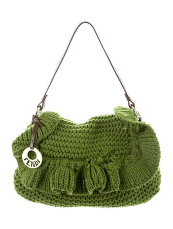 Fendi Khaki Crochet Bag
