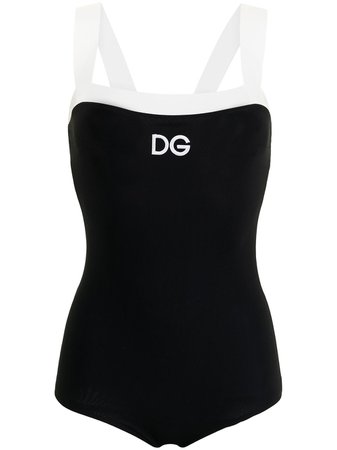 Shop blue Dolce & Gabbana two-tone one-piece swimsuit with Express Delivery - Farfetch