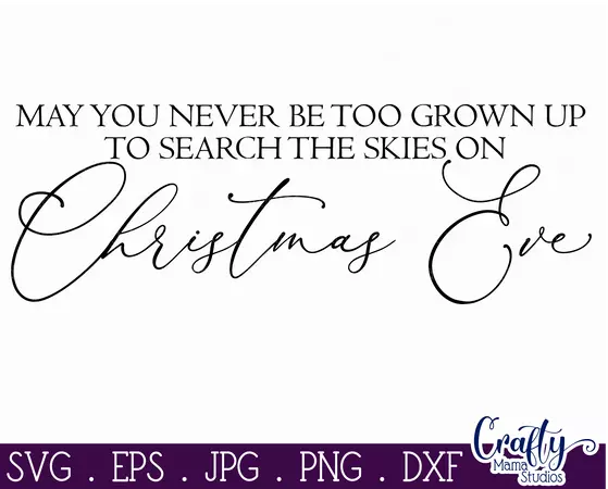 May You Never Be Too Grown Up To Search The Skies On Christmas Eve