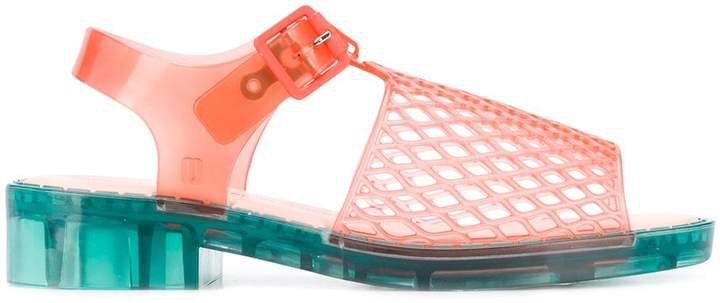 mesh look jelly sandals