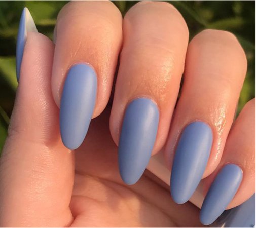 Matte Sky Blue Nails