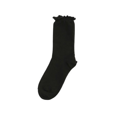 stylenanda | black lettuce trim crew socks