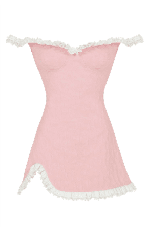 @lollialand- pink dress with white ruffles