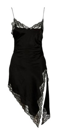 Alexander Wang Black Lace Trim Slip Dress