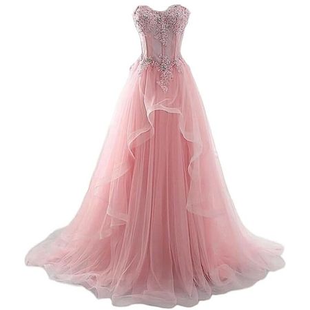 Cinderella Peach Prom Gown Bling Crystal Rhinestone Quinceañera Prom Dress