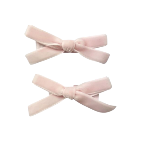 Pink hair clips bow tie