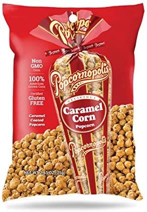 Amazon.com: Popcornopolis Gourmet Popcorn Snack Bag, Pack of 20 Caramel Corn Popcorn 2.65 Ounce Bags