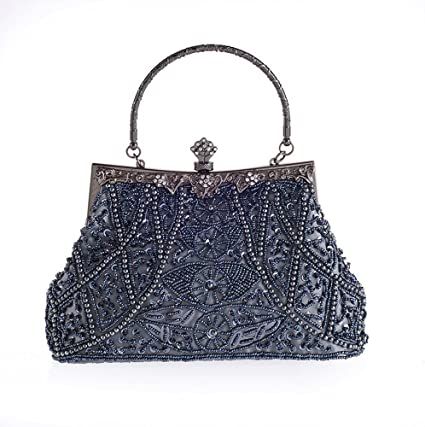 Amazon.com: Vintage Beaded and Sequined Women Evening Bag Evening Purse Clutch Bag Purple : Clothing, Shoes & Jewelry