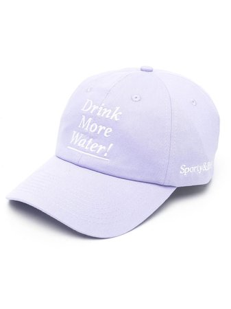 Sporty & Rich Drink More Water Embroidered Cap - Farfetch