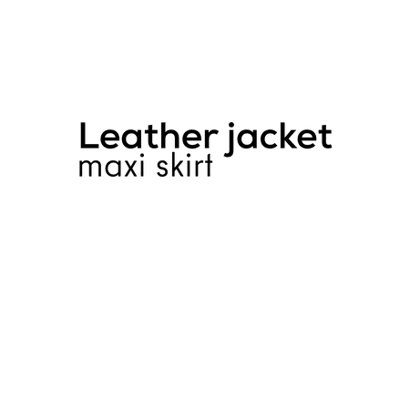 Leather jacket maxi skirt