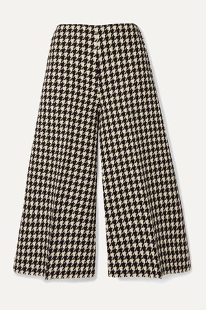 GUCCI, Houndstooth wool and cotton-blend culottes