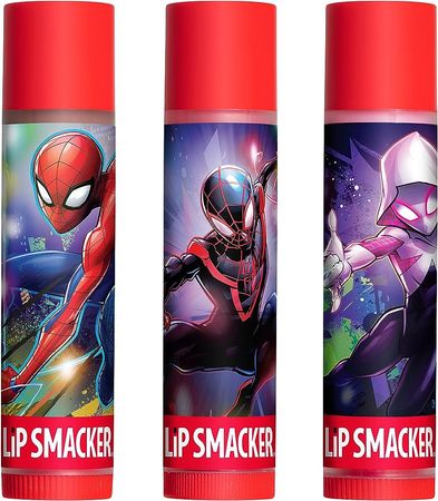 Amazon.com : Lip Smacker Marvel Spiderman Holiday 3 pcs Flavored Lip Balm Tin, Stocking Stuff For Boys : Beauty & Personal Care