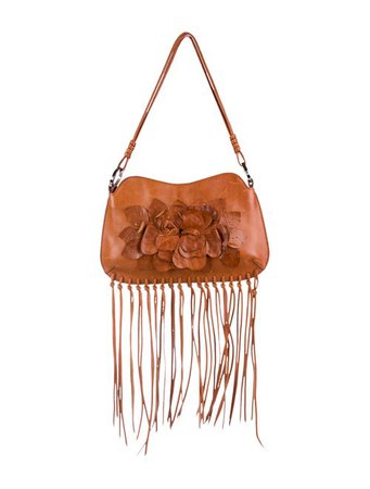 Valentino Leather Fringe-Trimmed Bag - Handbags - VAL117289 | The RealReal
