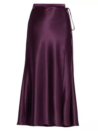 Shop Jason Wu Collection Satin Crepe Slit Midi-Skirt | Saks Fifth Avenue