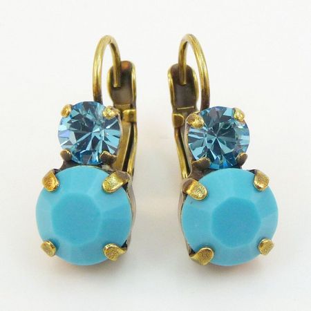 Turquoise Blue Earrings Aqua Blue Drop Earringsturquoise | Etsy