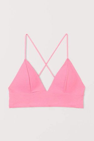 Padded Triangle Bikini Top - Pink