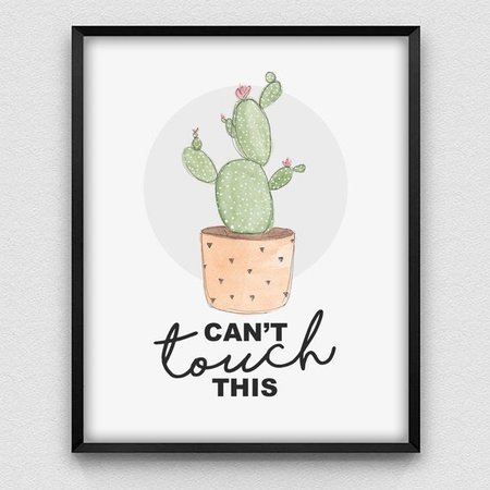 Cactus Print Wall Art Can't touch this print only | Etsy