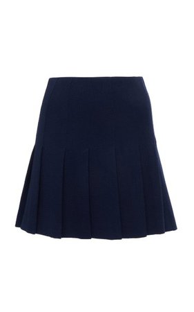 Pleated Wool-Crepe Mini Skirt By Alessandra Rich | Moda Operandi