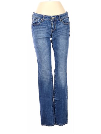 Abercrombie & Fitch Solid Blue Jeans 25 Waist - 75% off | thredUP