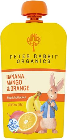 Amazon.com: Pumpkin Tree Peter Rabbit Organics Mango, Banana and Orange Snacks, 4 Oz, Pack of 10 : Baby