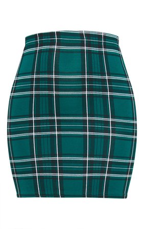 Green Check Print Mini Skirt | Skirts | PrettyLittleThing USA