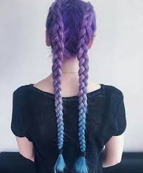 purple pigtail braids - Google Search