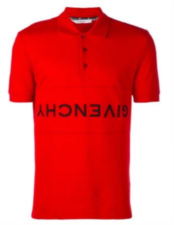 givenchy upside down logo polo red