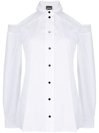 Just Cavalli cut-out Shoulder long-sleeved Shirt - Farfetch