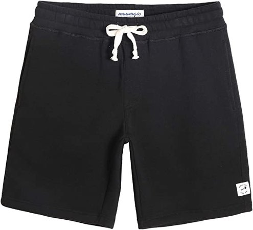 maamgic Men's Fleece Pajama Flat Front Shorts 9" Casual Shorts Athletic Jogger Pocket Sportswear Short at Amazon Men’s Clothing store