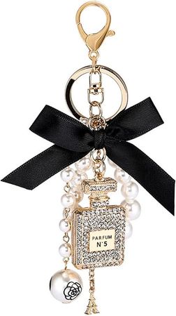 WEPROSOFS Cute Keychains for Women, Key Chains for Car Keys, Keychain Accessories for Car Accessories Handbag Decorations (A-Black) at Amazon Women’s Clothing store