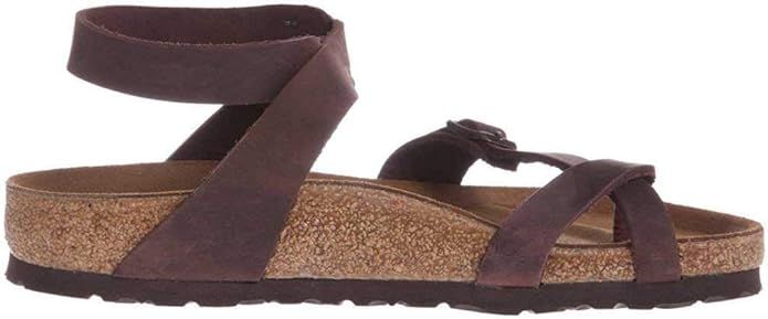 Amazon.com: Birkenstock Women's Yara Leather Ankle-Strap Sandal,Habana,36 EU/5 M US : Clothing, Shoes & Jewelry