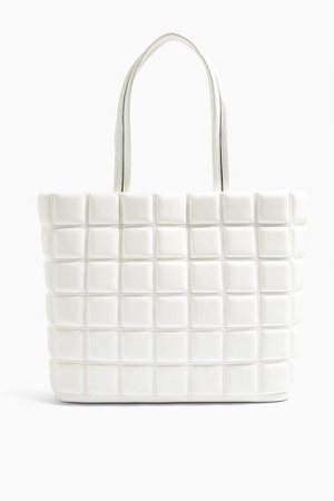 RILEY White Quilted Tote Bag | Topshop