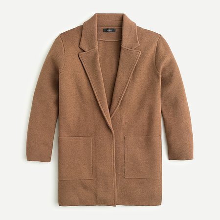 J.Crew: Sophie Open-front Sweater-blazer For Women brown