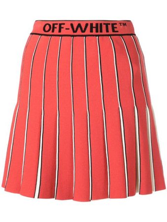 Off-White contrasting pleated skirt £2,732 - Fast Global Shipping, Free Returns