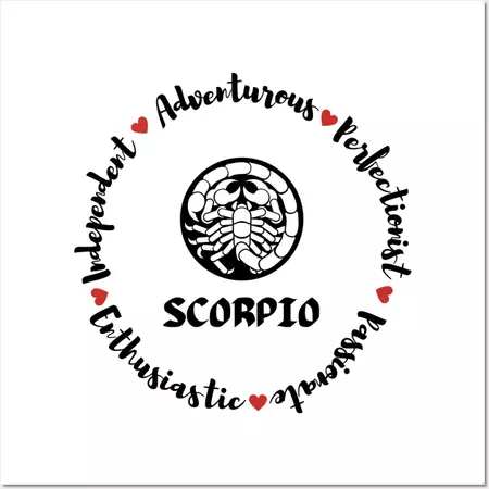 Scorpio 🦂 ♏ Zodiac Sign Astrology - Zodiac Sign - Posters and Art Prints | TeePublic