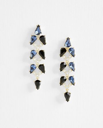 Mayfair crystal drop earring - Blue | Jewellery | Ted Baker UK