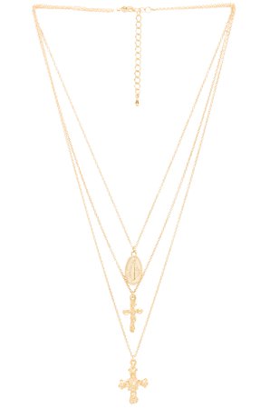 Crossed Layered Necklace