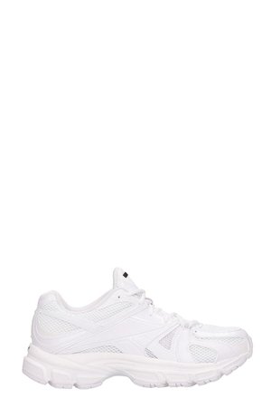 VETEMENTS White Fabric Spike Runner200 Sneakers