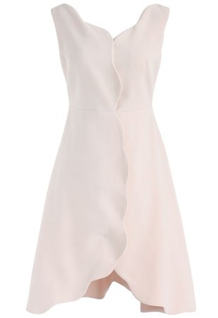 Scrolled Enchantment Sleeveless Dress in Pink - Retro, Indie and Unique Fashion