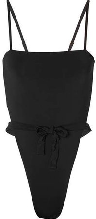 Myra - Carter Belted Cutout Swimsuit - Black