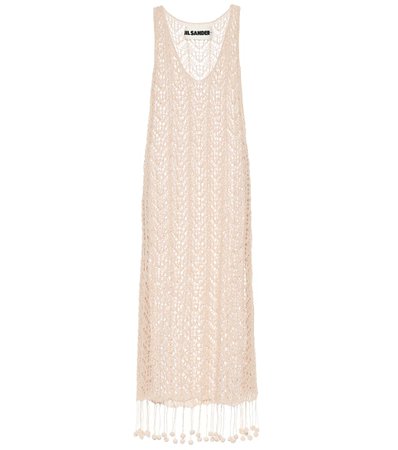 Crocheted Cotton Midi Dress | Jil Sander - Mytheresa