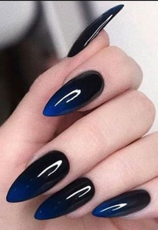 Black & Blue Nails