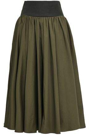 Cotton-poplin Midi Skirt