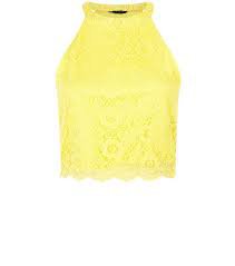 yellow lace crop top - Google Search