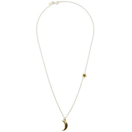 gold star and moon necklace