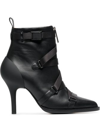 Chloé90 Strappy Leather Ankle Boots