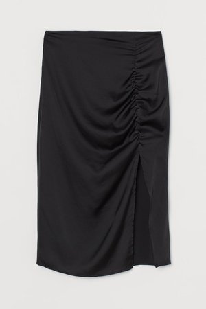 Slit skirt - Black - Ladies | H&M GB