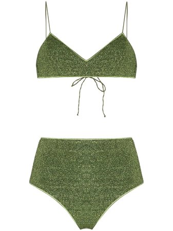 Shop Oséree Lumière lurex high-waisted bikini set with Express Delivery - FARFETCH